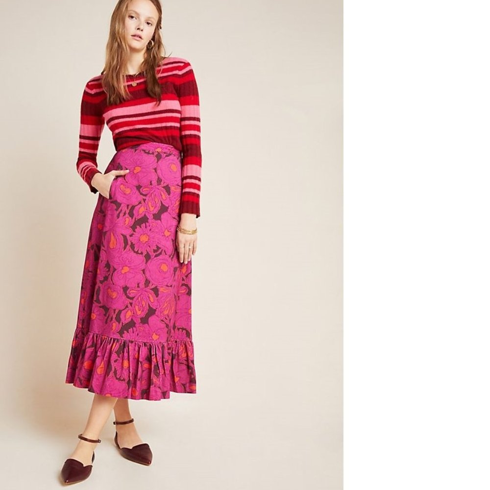 Anthropologie Hyacinth Midi Skirt - Picture 10 of 11